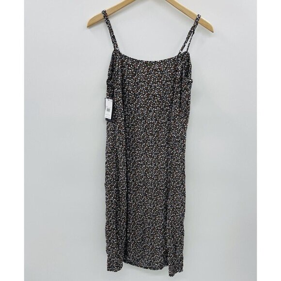 Volcom Juniors Large Floral Print Hey Stone Hey Slit-Front Midi Dress Black $55 - Picture 6 of 10